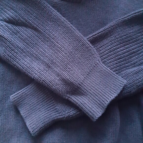 Tommy Hilfiger SZ S Black Cotton Men's 2 Button Shawl Collar Pullever Sweater - Picture 5 of 12